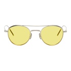 Oliver Peoples Silver Takumi 2 Round Sunglasses