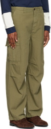 Palmes Green Herringbone Cargo Pants