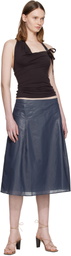 Paloma Wool Navy Dimi Midi Skirt