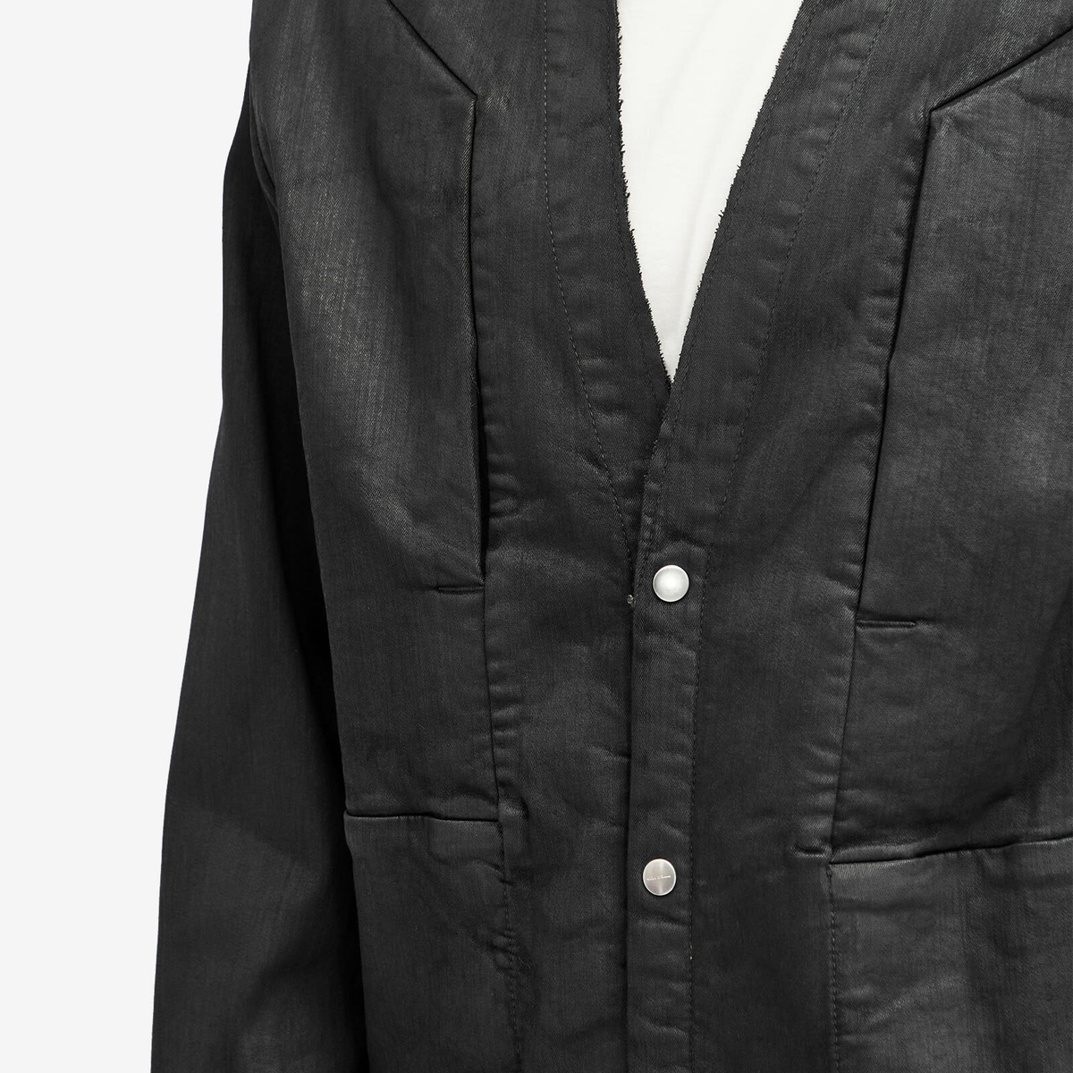 Rick Owens Men's Strobe Jumbo Outershirt in Black Rick Owens