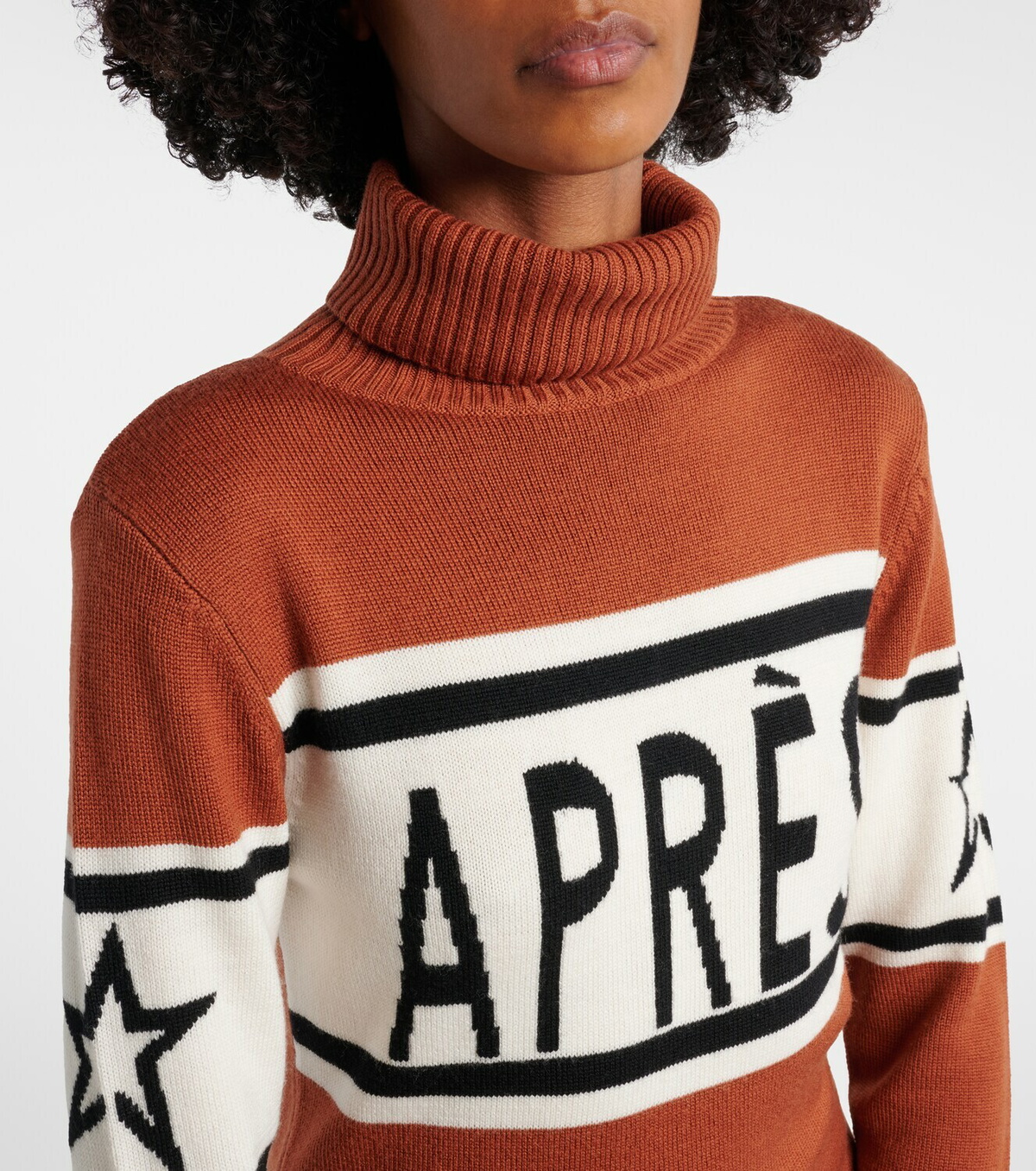 Perfect Moment Schild intarsia wool turtleneck sweater