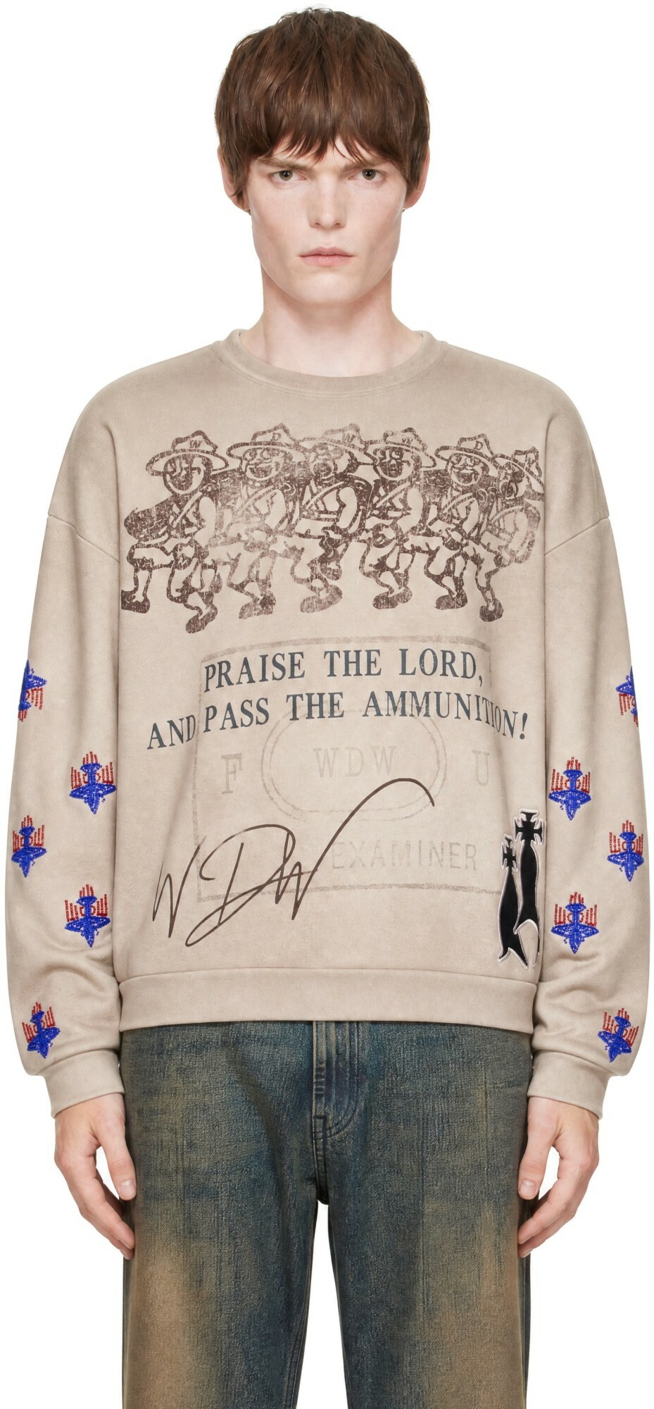 Who Decides War Off-White Ammunition Crewneck Sweatshirt