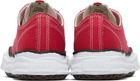 Maison MIHARA YASUHIRO Red Peterson OG Sole Canvas Low-Top Sneakers