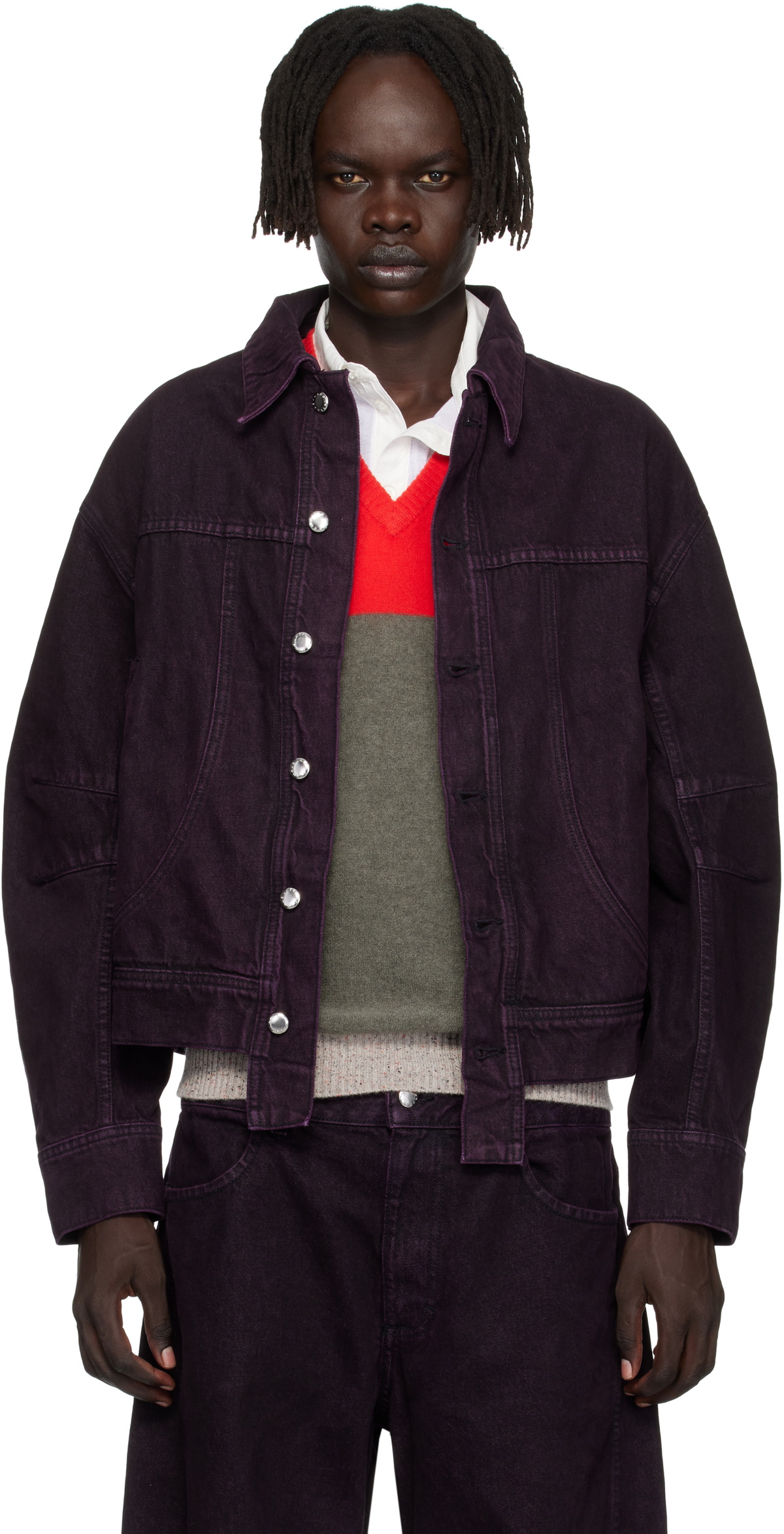 Eckhaus Latta Purple 'El Jacket Redux' Denim Jacket