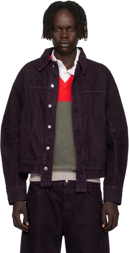 Photo: Eckhaus Latta Purple 'El Jacket Redux' Denim Jacket