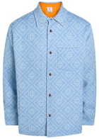 Casablanca Logo-monogrammed Wool Overshirt Blue