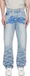 ICECREAM Blue Running Dog Jeans