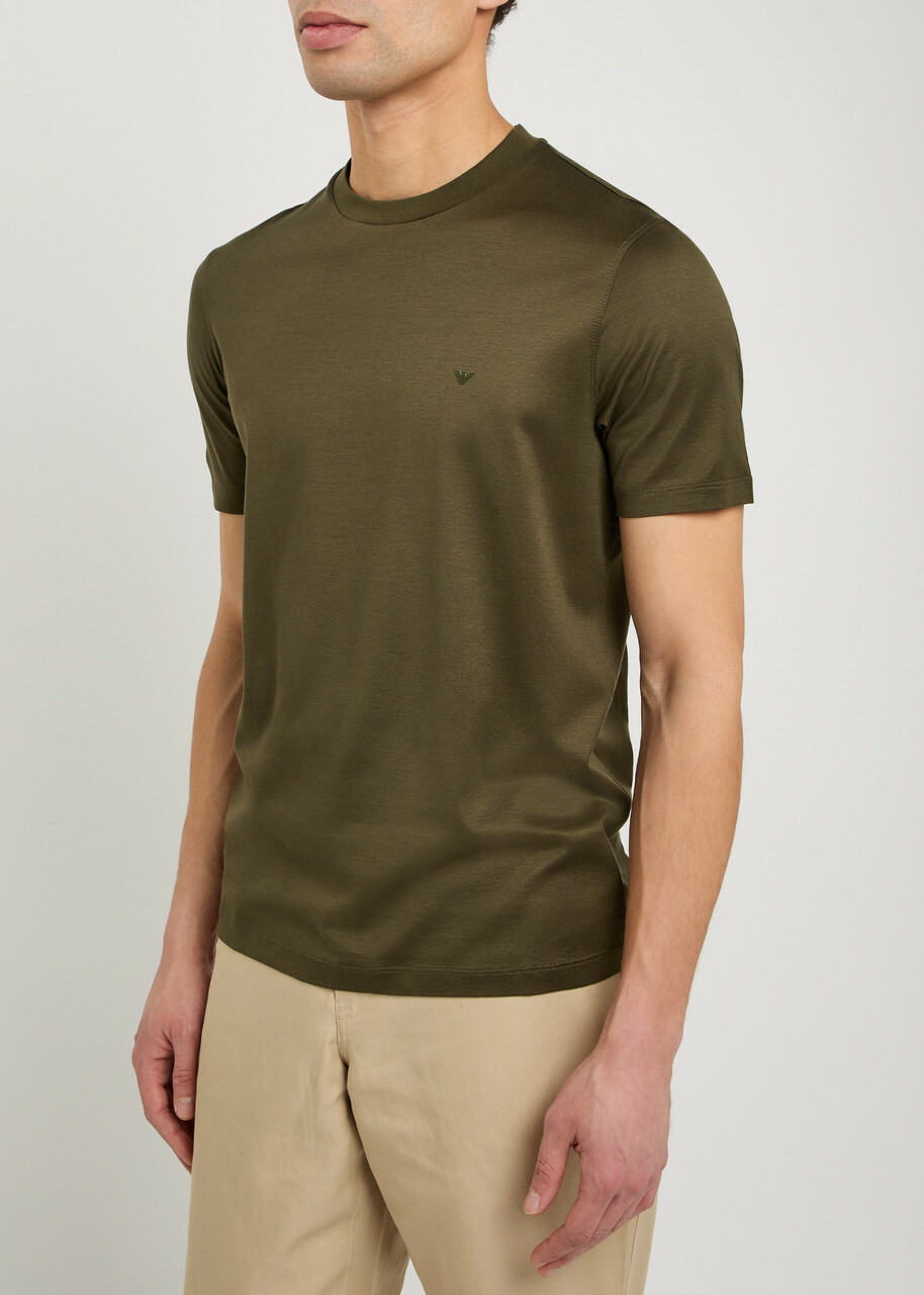 Emporio Armani Logo Jersey T-shirt Dark Green
