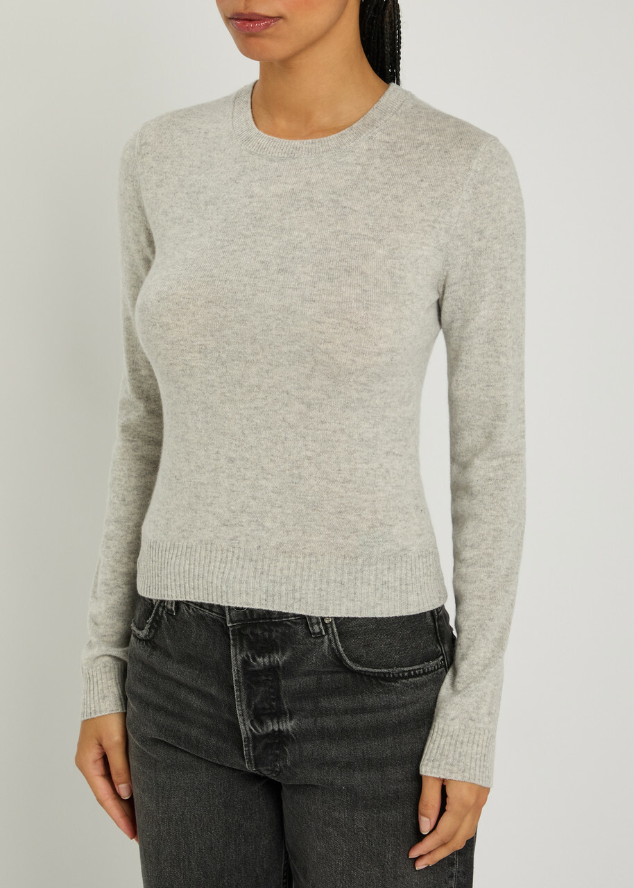 Reformation Lian Melange Cashmere Jumper Grey