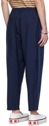 Marni Blue & Navy Colorblock Trousers