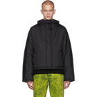 Maison Margiela Black Water-Repellent Nylon Jacket