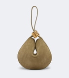Amanu Zambia Ring Small suede top-handle bag