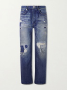 JW Anderson - Straight-Leg Distressed Patchwork Jeans - Blue