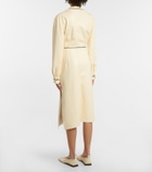 Nanushka - Berna faux leather wrap midi dress