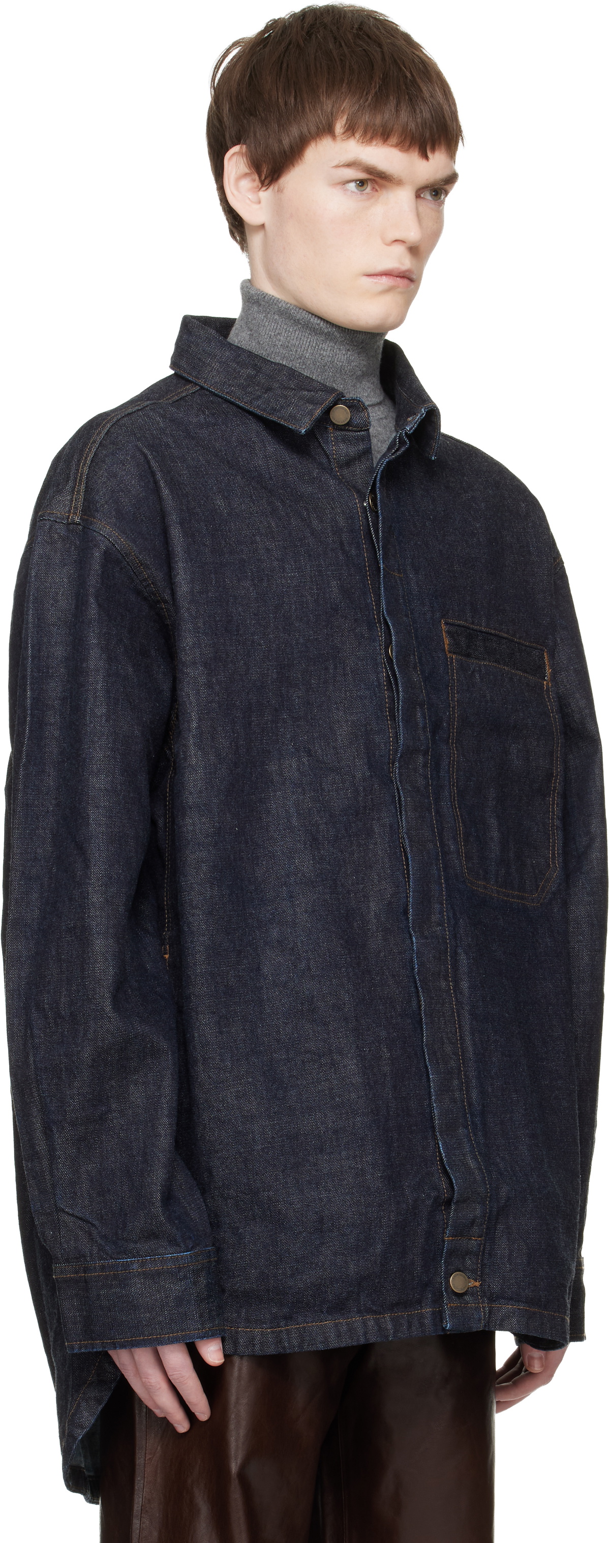 Entire Studios Indigo Herculean Denim Shirt