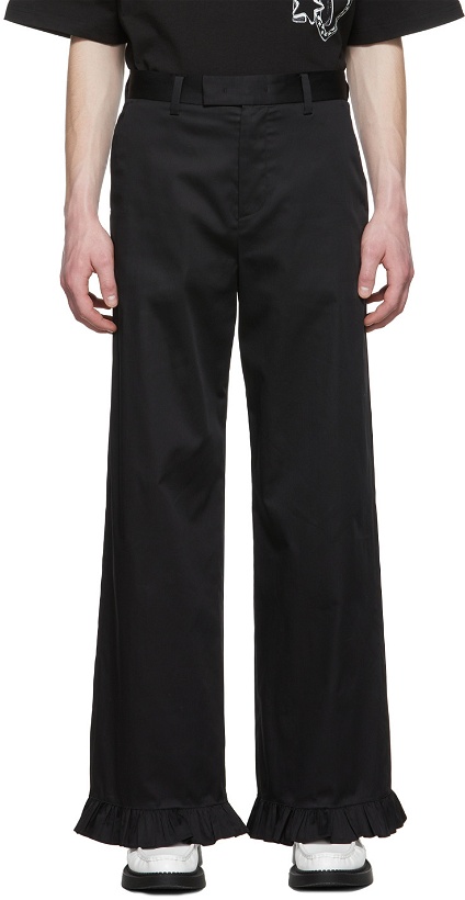 Photo: We11done Black Cotton Trousers
