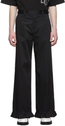 We11done Black Cotton Trousers