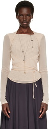 LEMAIRE Beige Ballerina Wrap Blouse