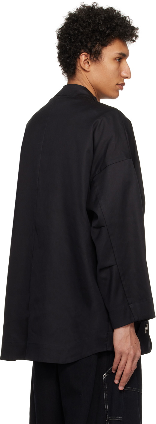 T/SEHNE Black Asymmetric Jacket
