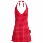 Peachy Den Women's Cindy Halter Skort Dress in Lipstick