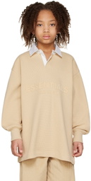 Essentials Kids Beige Button Polo