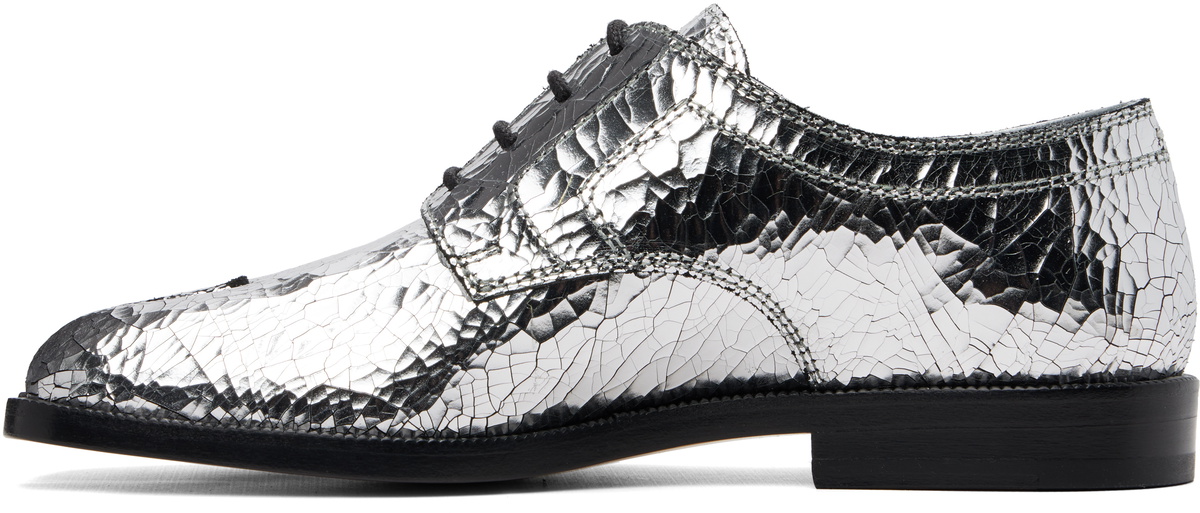 Maison Margiela Silver Tabi Broken Mirror Derbys