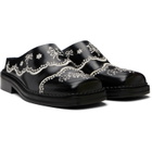 Simone Rocha Black Floral Lace Mule Loafers