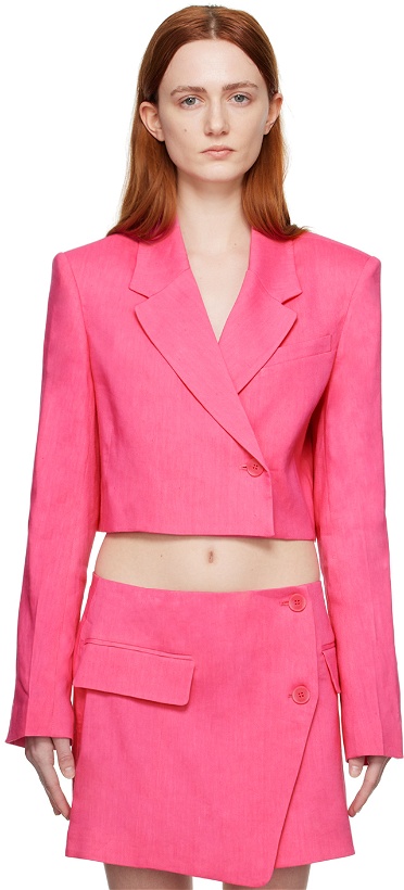Photo: FRAME Pink Cropped Blazer