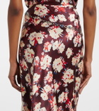 Rabanne Chain-detail floral silk maxi skirt