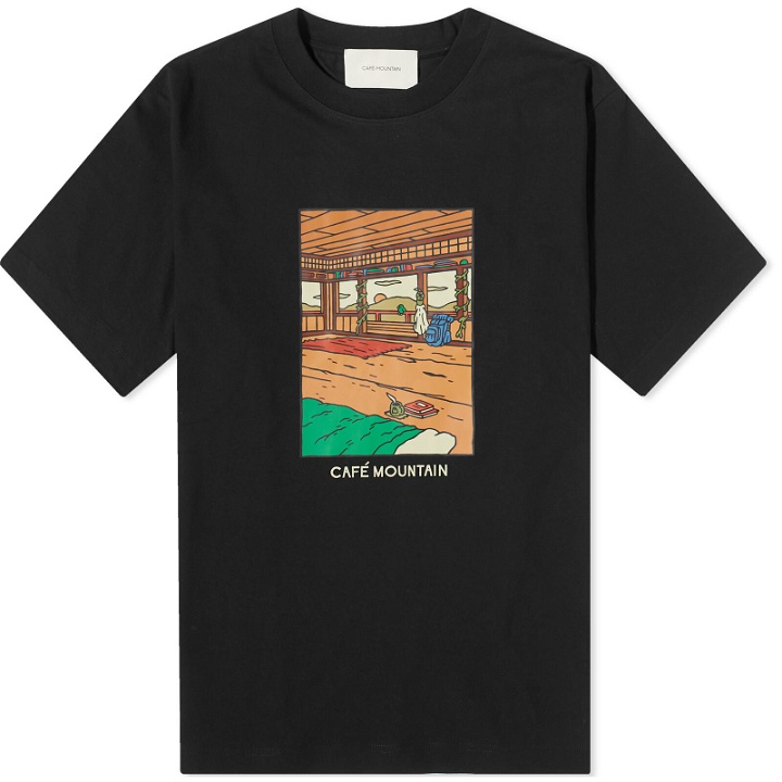 Photo: Café Mountain Men's Clubhouse Interior T-Shirt in Black