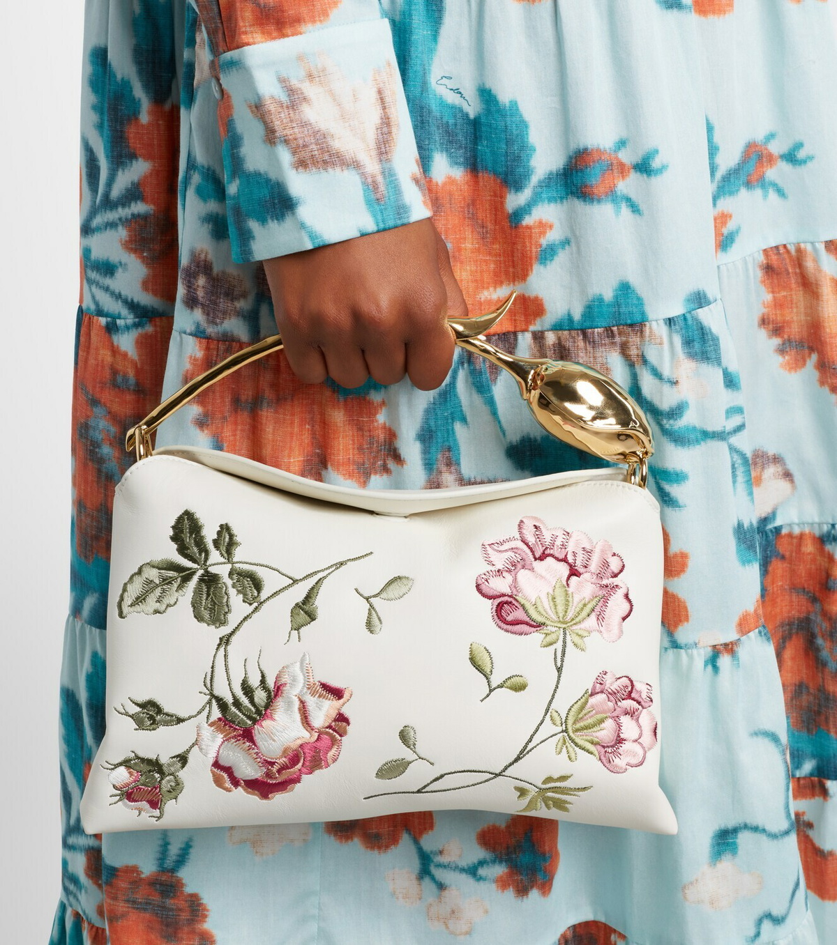Erdem Bloom Medium floral leather top-handle bag