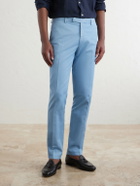 Boglioli - Straight-Leg Cotton-Blend Suit Trousers - Blue