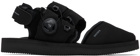 Suicoke Black HAKU-ab Sandals