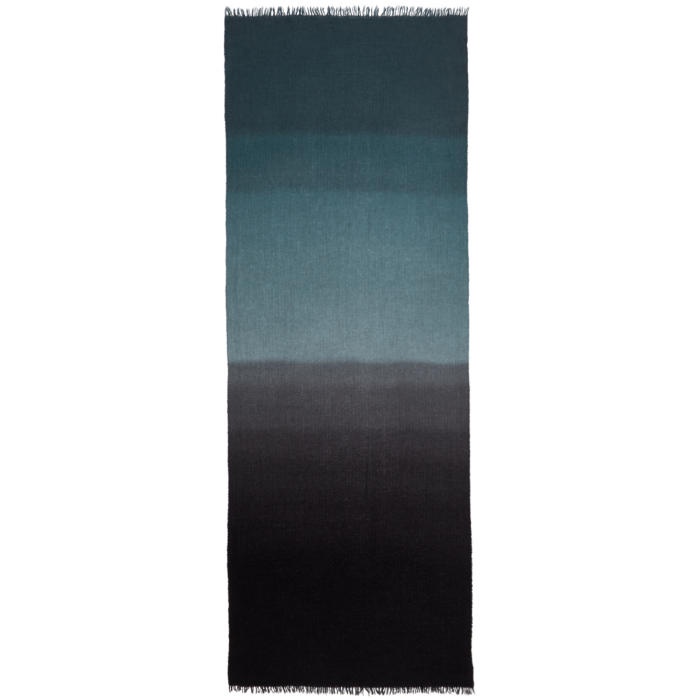 Photo: PS by Paul Smith Black and Grey Dip Dye Scarf