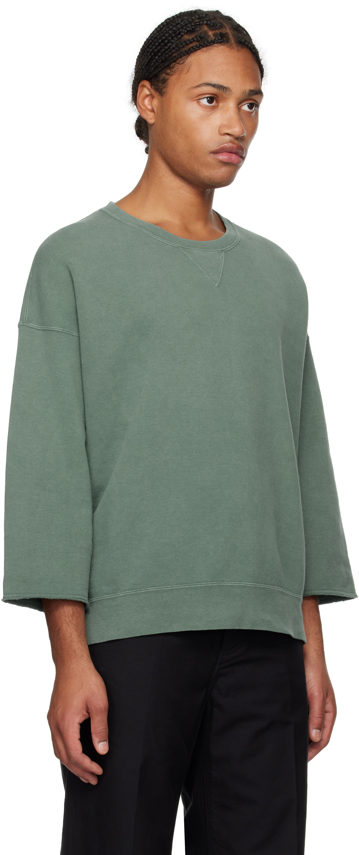visvim Green Jumbo Sweat 3/4 Sweatshirt Visvim