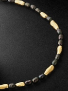 MAOR - Hokkaido 18-Karat Gold and Black Pearl Bracelet - Black