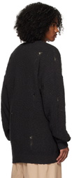 A. A. Spectrum Black Distressed Cardigan