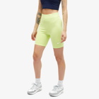 Nike Women's High Waisted 8 Inch Biker Shorts in Light Lemon Twist/Sail