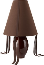 Los Objetos Decorativos Brown Ceramic Large Lamp