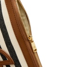 Anine Bing Women's Lili Stripe Pouch in Black/Natural Stripe 