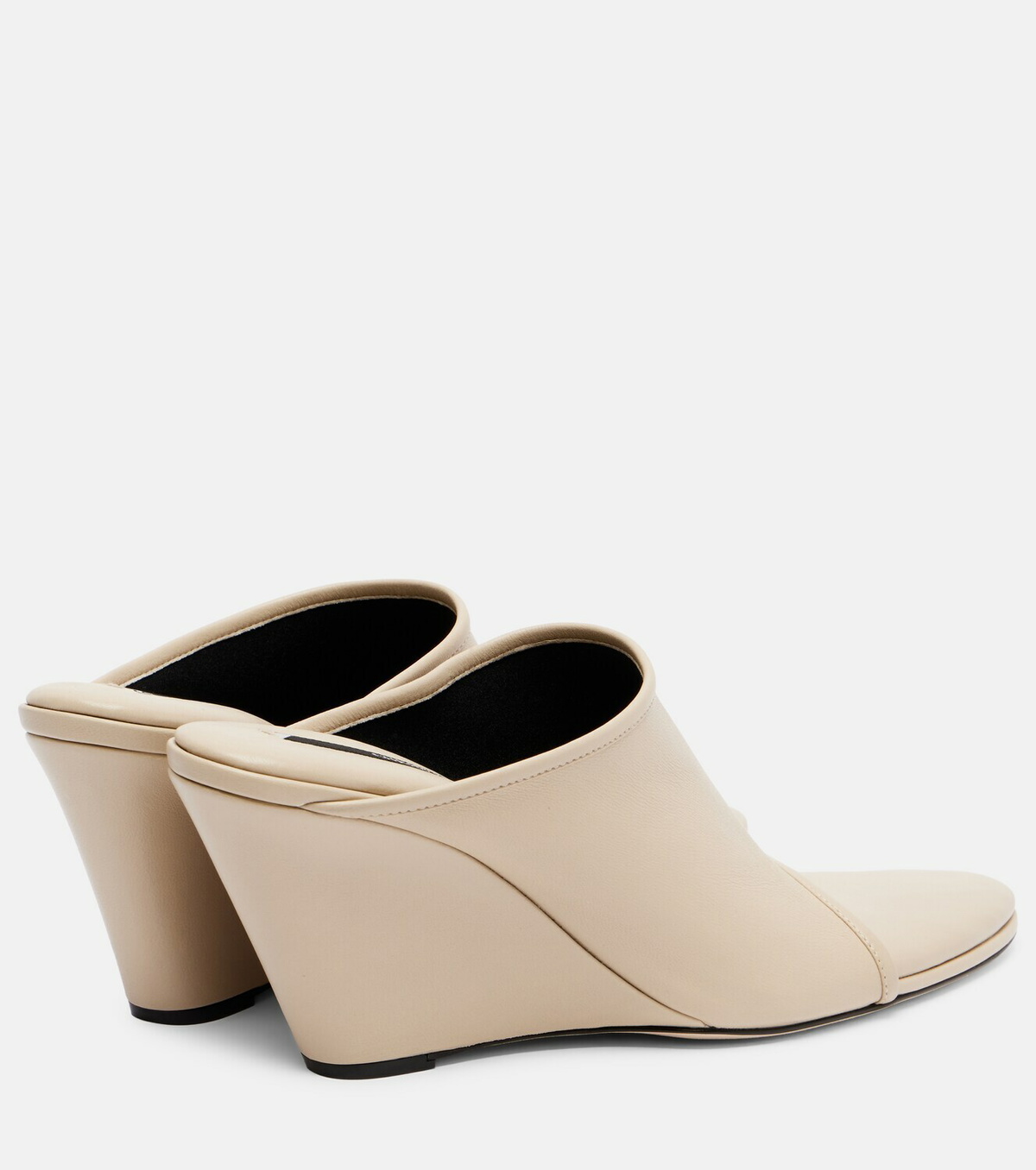 Christen Stretch 75 leather wedge mules