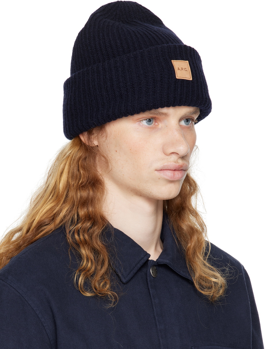 A.P.C. Navy Michele Knit Beanie