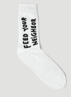 Feed Your Neighbour Socks in White