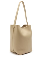 The Row Park Medium Leather Tote - Cream - One Size