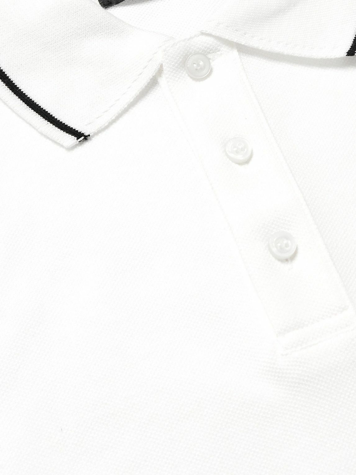 AMIRI - Logo-Embroidered Cotton-Piqué Polo Shirt - White