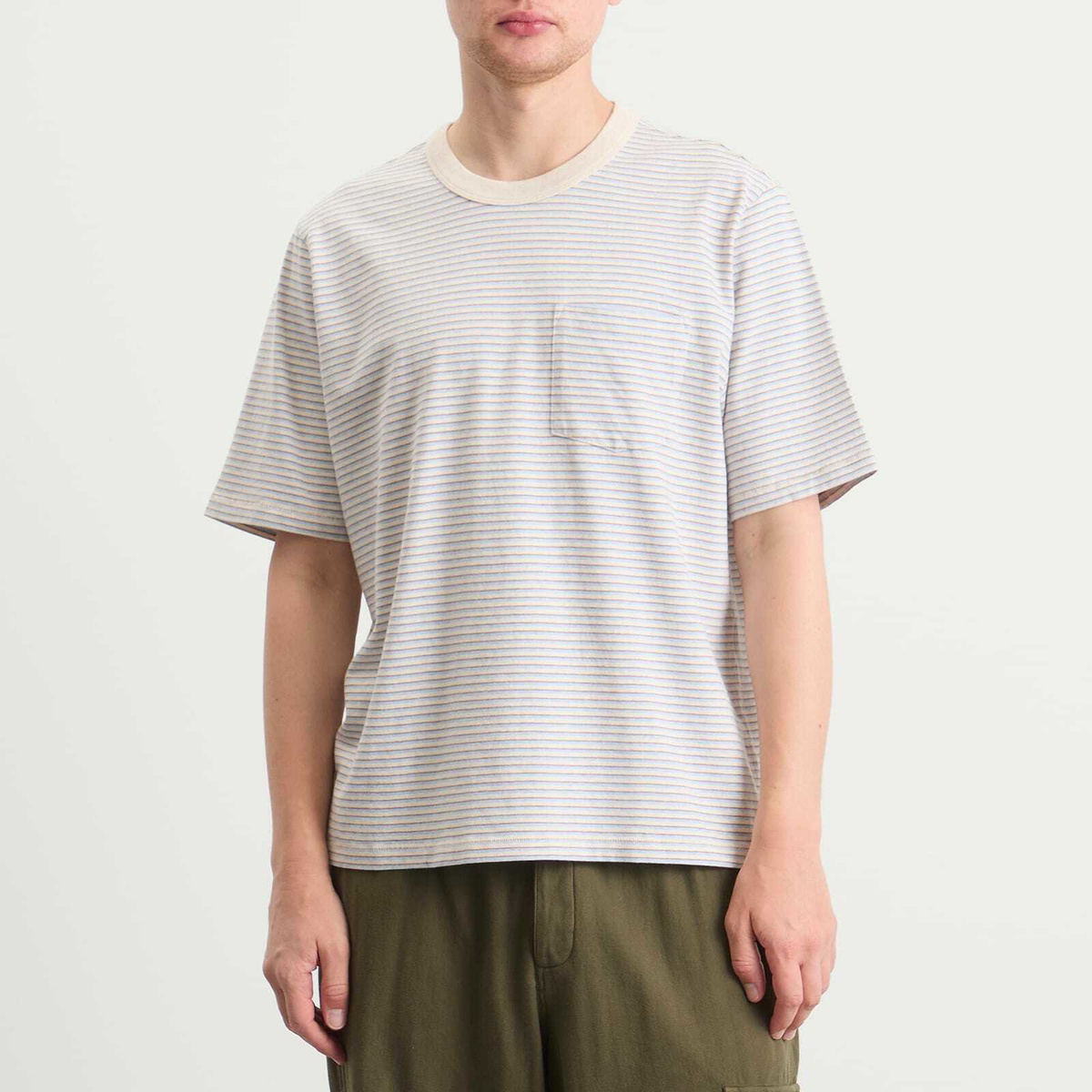 Corridor Men's Stripe T-Shirt in Light Blue