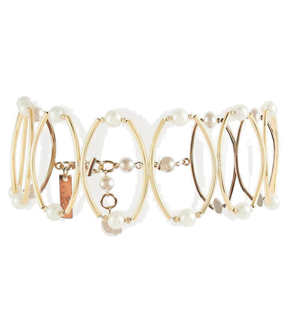 Junya Watanabe Gold and Off-White flake Edition Pearl Stud