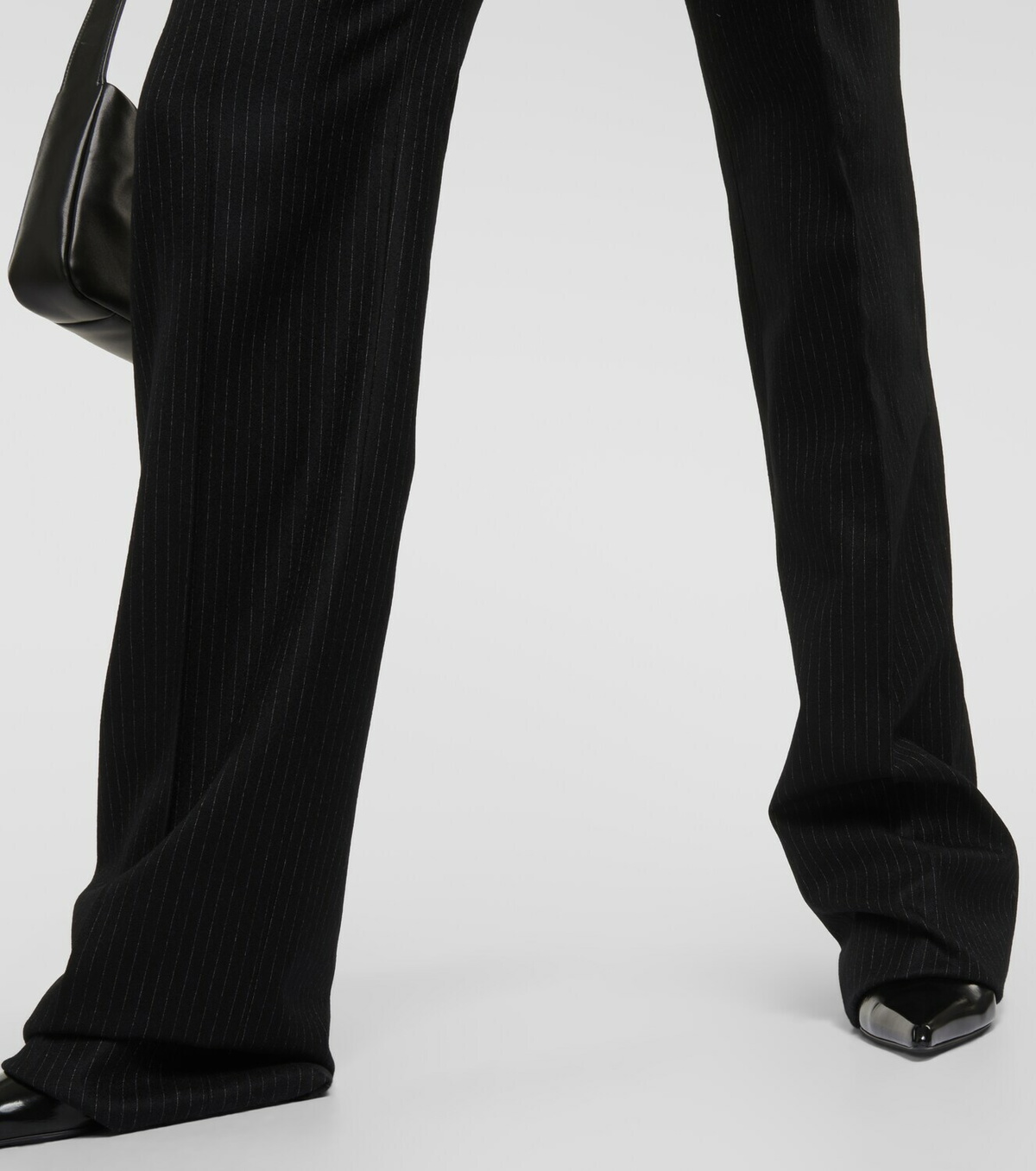 Saint Laurent Pinstripe high-rise wool wide-leg pants Saint