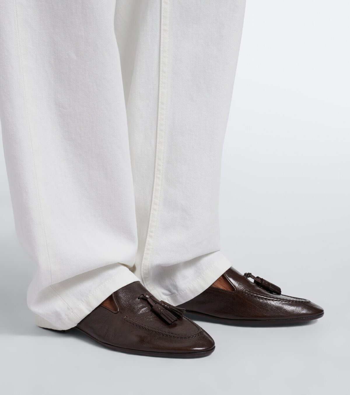 The Row Caden leather loafers