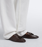 The Row Caden leather loafers